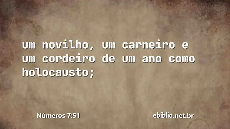 Números 7:51