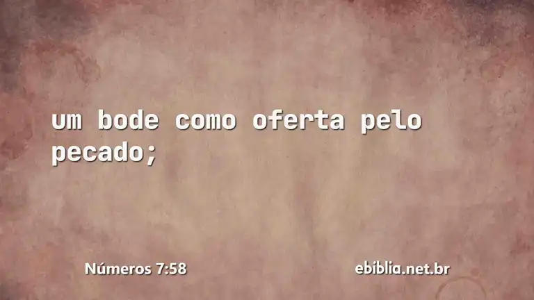 Números 7:58