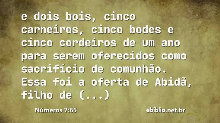 Números 7:65