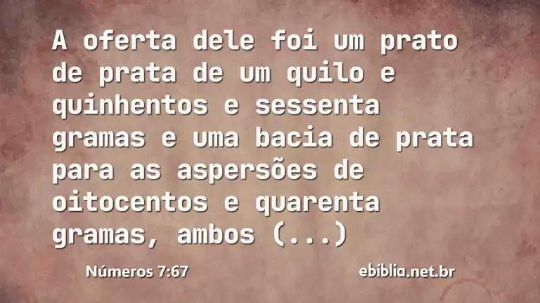 Números 7:67