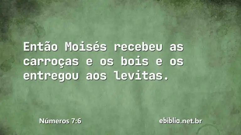 Números 7:6