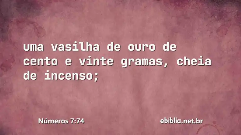 Números 7:74