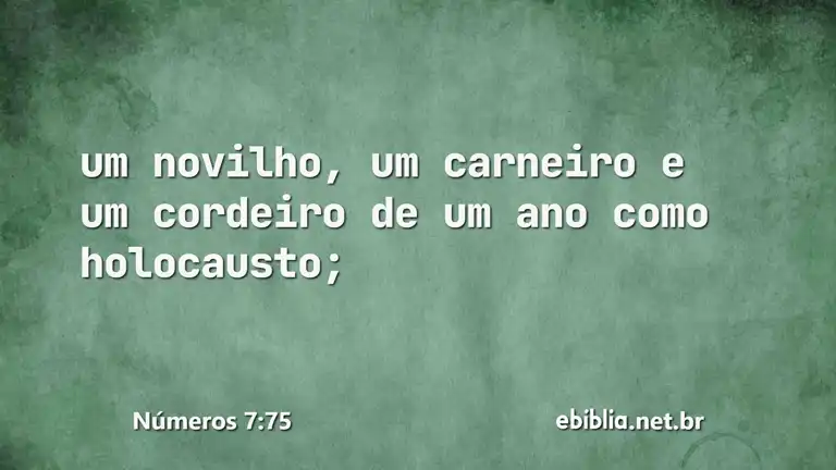 Números 7:75