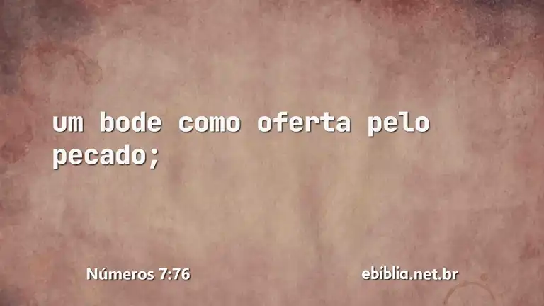 Números 7:76