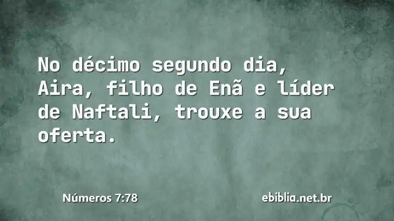 Números 7:78