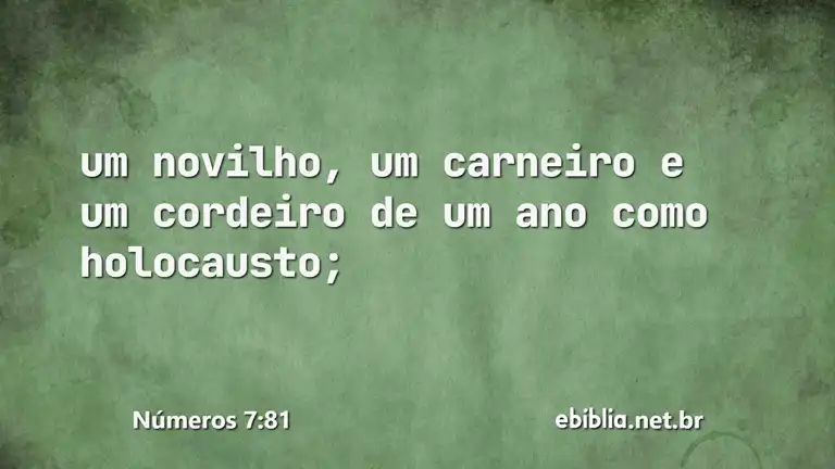 Números 7:81