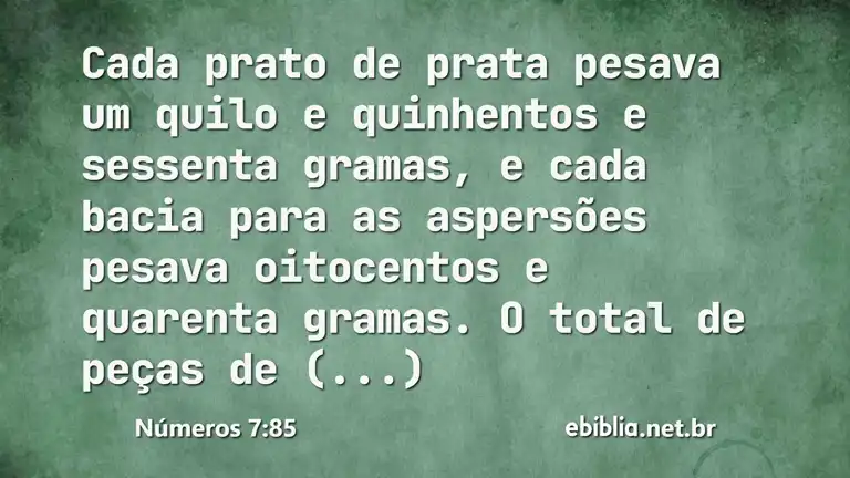 Números 7:85