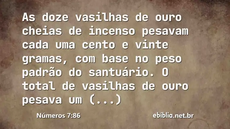 Números 7:86