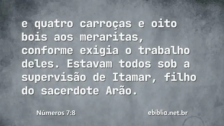 Números 7:8