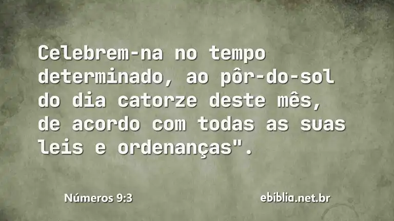 Números 9:3