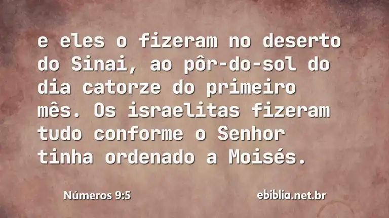 Números 9:5