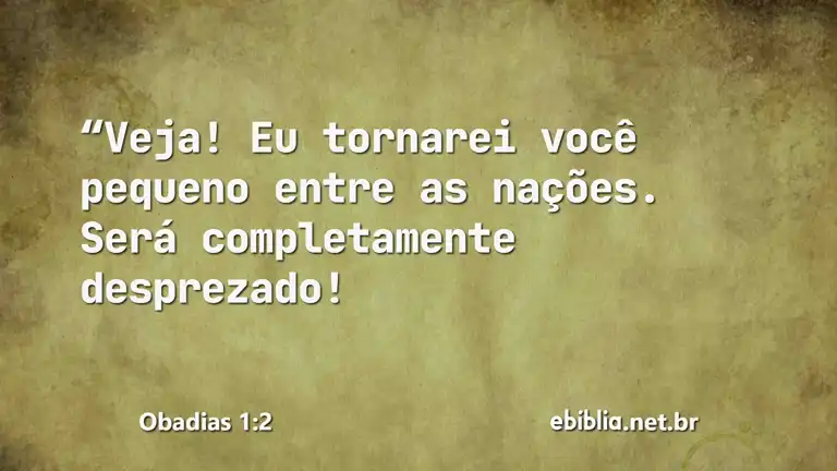 Obadias 1:2