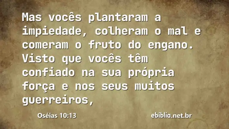 Oséias 10:13