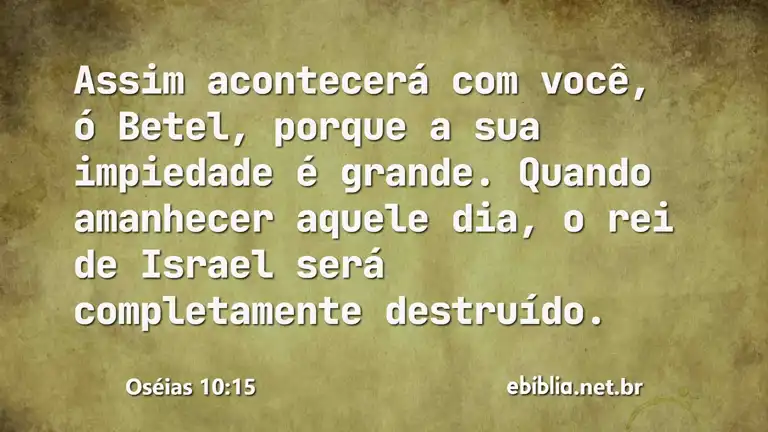 Oséias 10:15