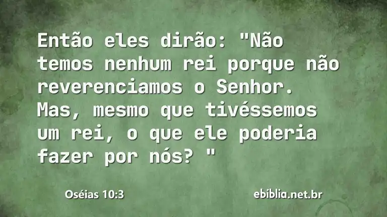 Oséias 10:3