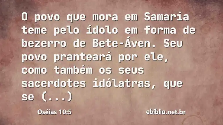 Oséias 10:5