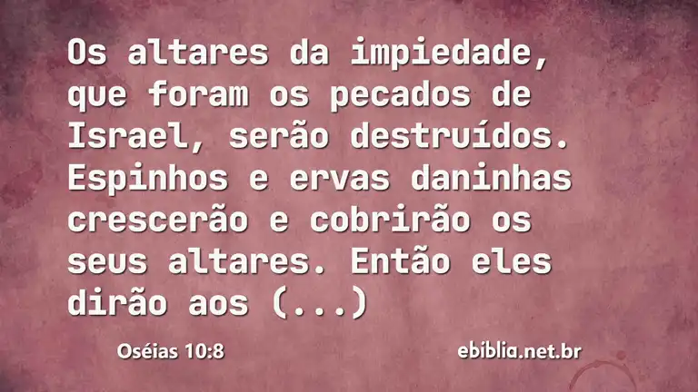 Oséias 10:8