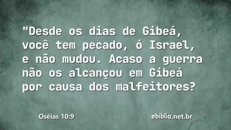 Oséias 10:9