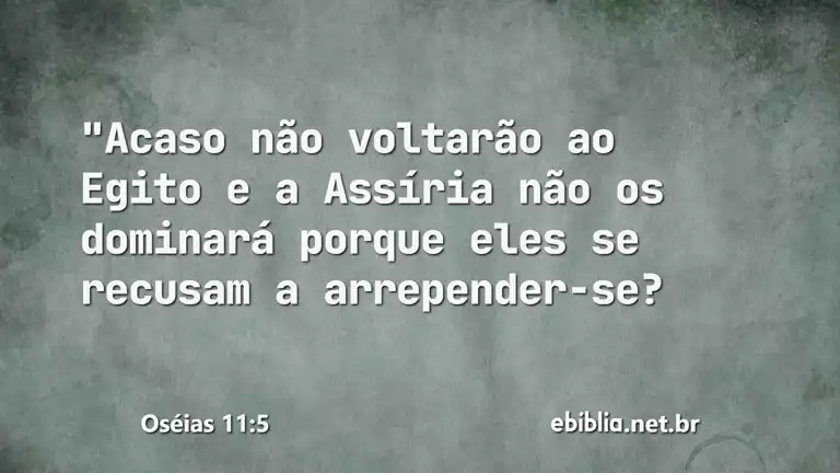 Oséias 11:5