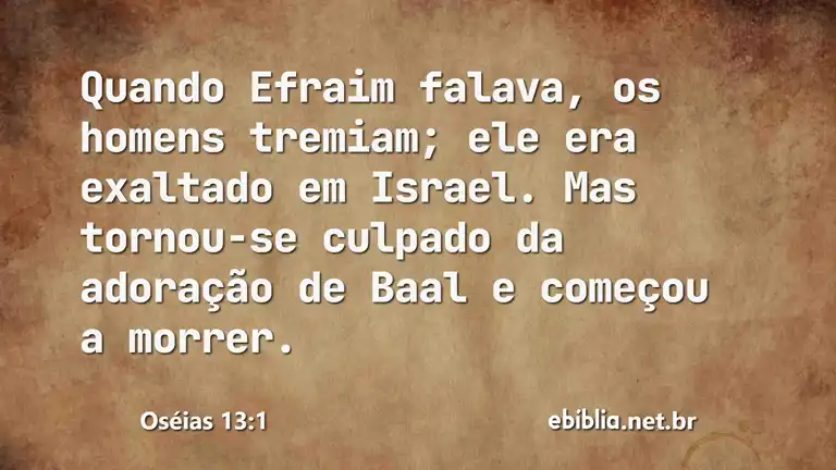 Oséias 13:1