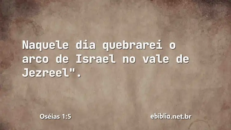 Oséias 1:5