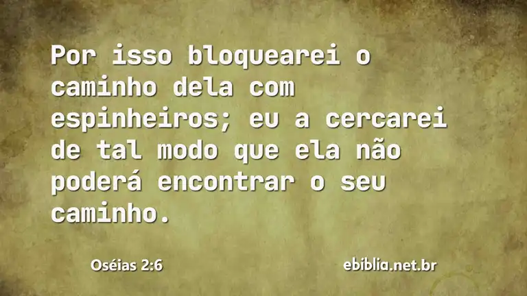 Oséias 2:6