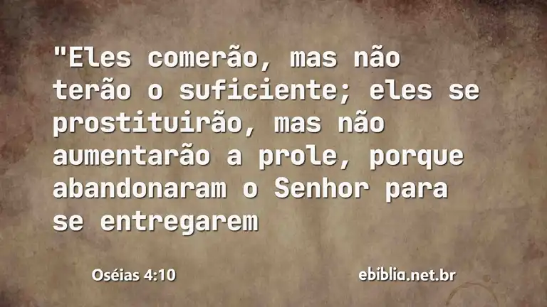 Oséias 4:10