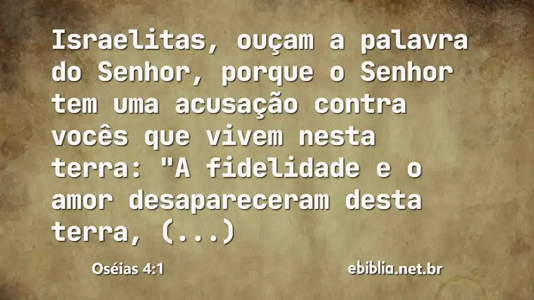 Oséias 4:1