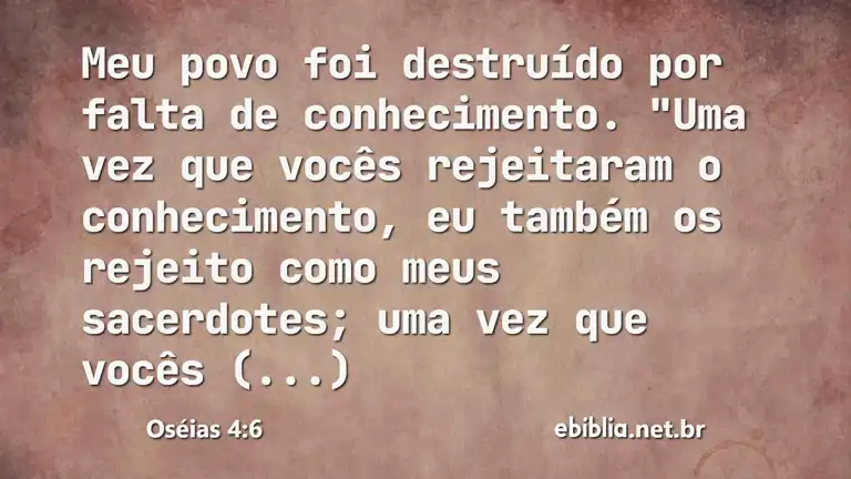 Oséias 4:6