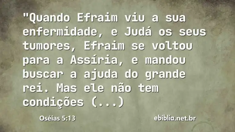 Oséias 5:13