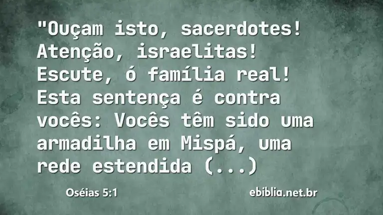 Oséias 5:1