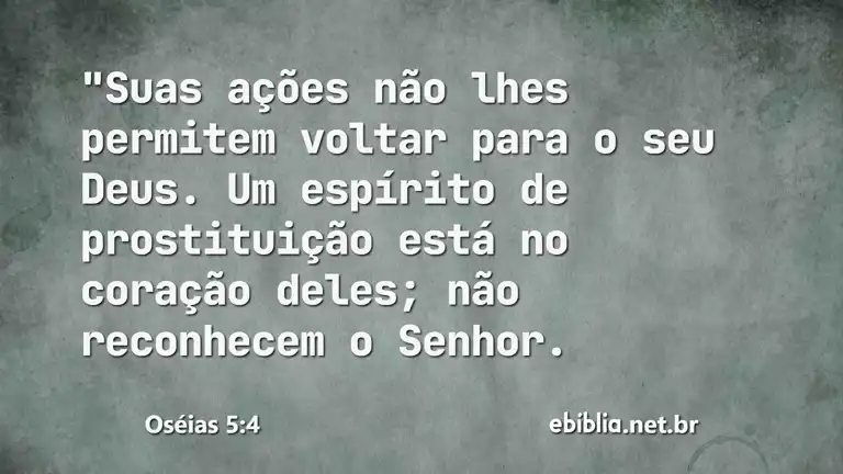 Oséias 5:4