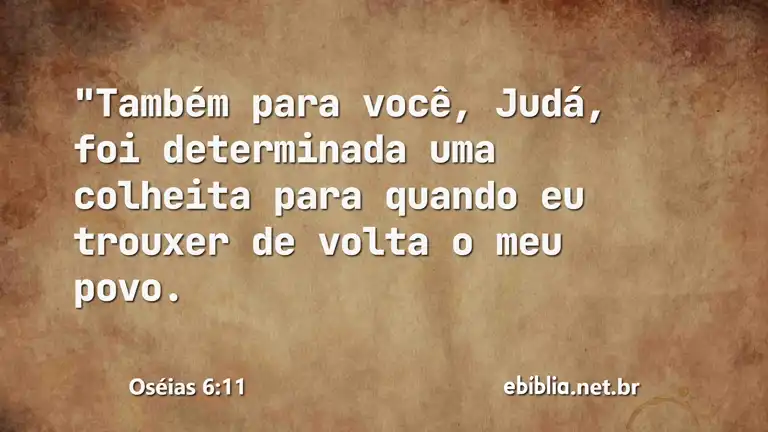 Oséias 6:11