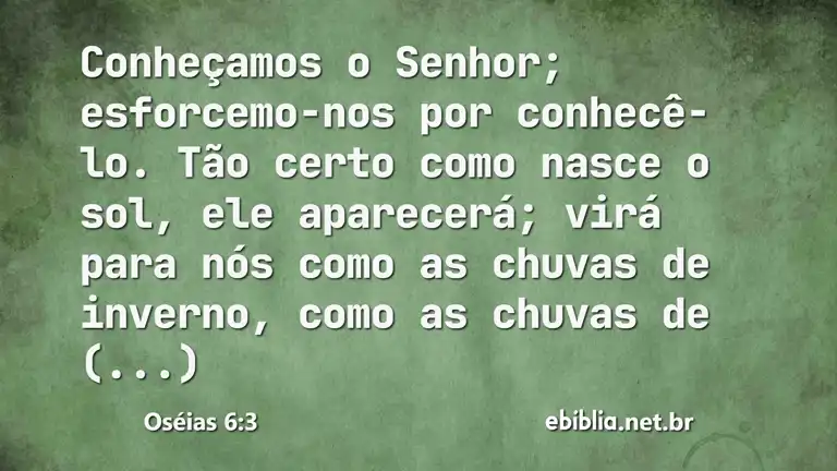 Oséias 6:3