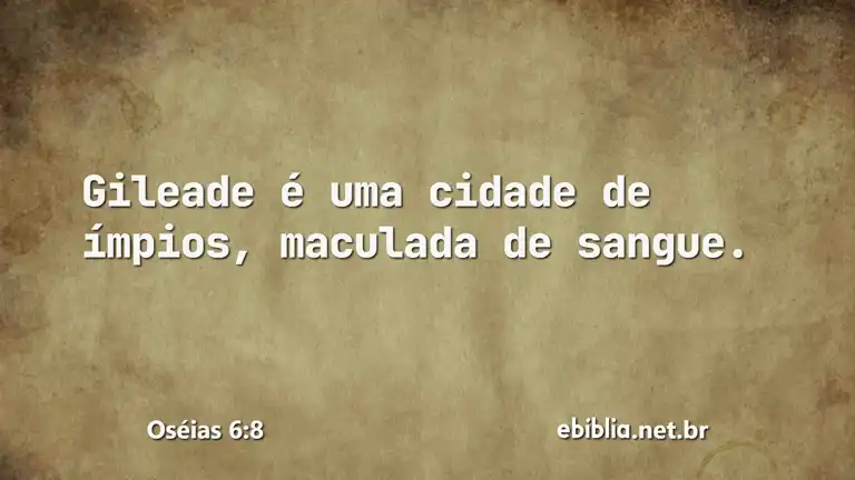 Oséias 6:8