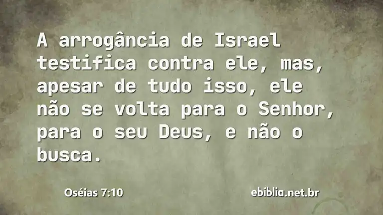 Oséias 7:10