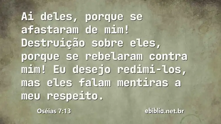 Oséias 7:13