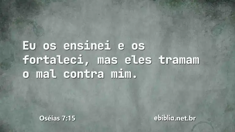 Oséias 7:15