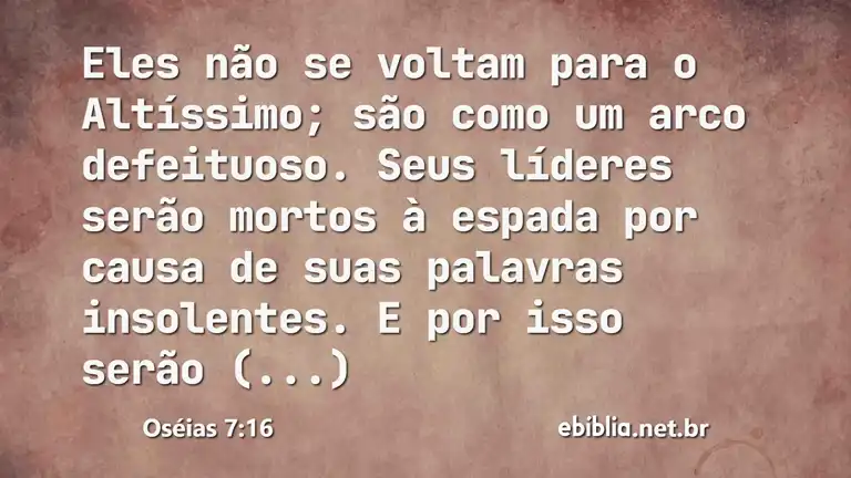 Oséias 7:16