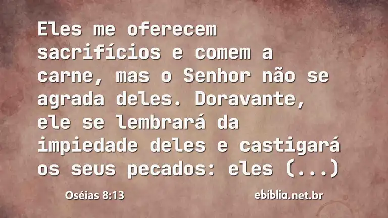 Oséias 8:13