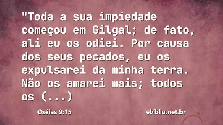 Oséias 9:15