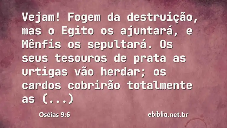 Oséias 9:6