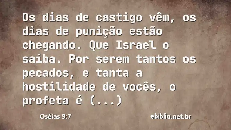 Oséias 9:7