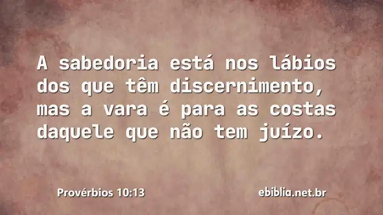 Provérbios 10:13