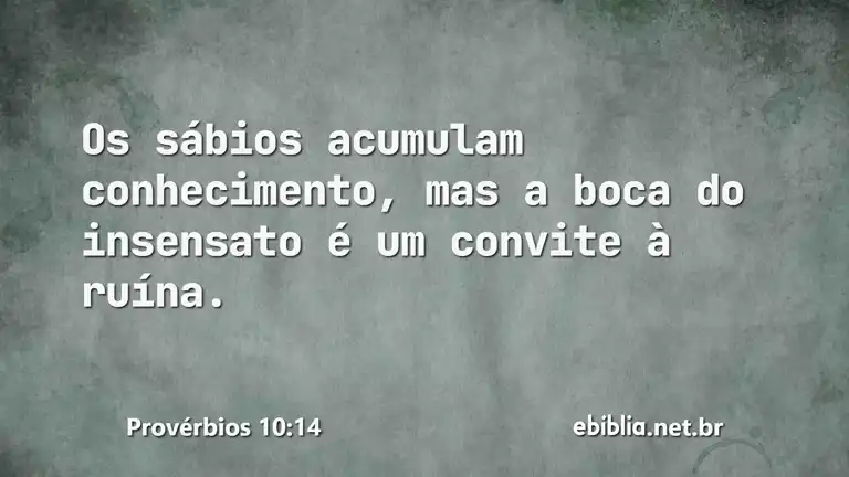 Provérbios 10:14