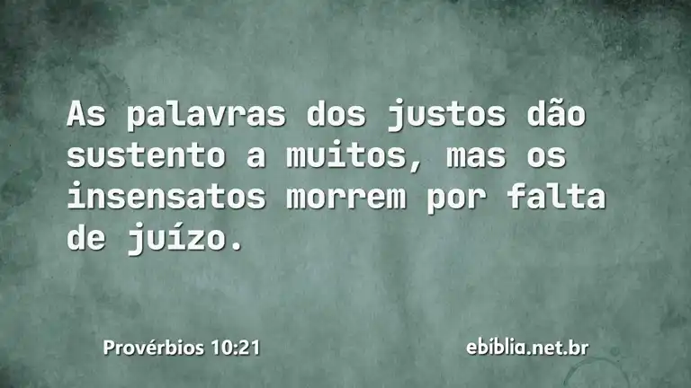 Provérbios 10:21