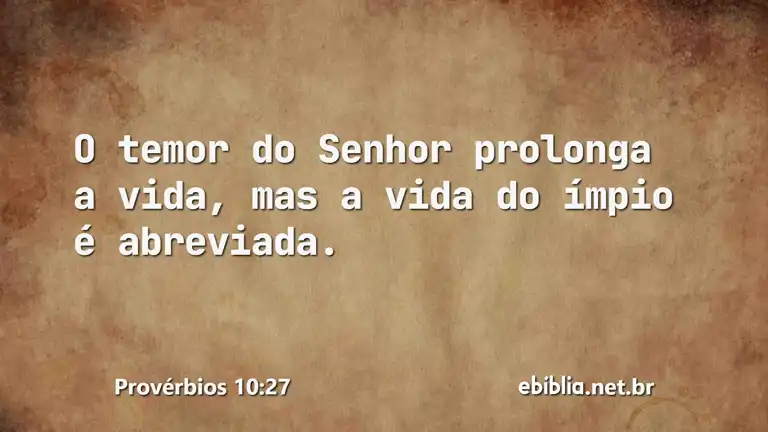 Provérbios 10:27