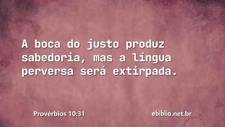 Provérbios 10:31