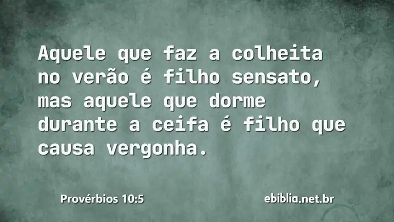 Provérbios 10:5