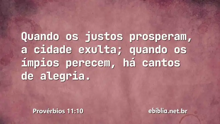 Provérbios 11:10